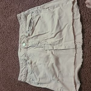American eagle pink jean mini skirt